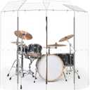 Drum Shield Converts to 2ftx6ft. Full-Length Stainless Steel Hinges. Drum Cage for Home, Church, Practice & Performances (4 panels with deflectors)