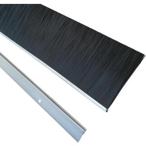 Retsun 3 Sets x 39.37 Inches Net Hair 3 Inches Wide Door Brush Sweeps Seal Garage Roll Up Door Brush Durable Easy Mounting (3 Inches Hair, 3)