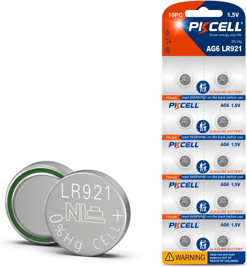 PKCELL 10 Pack SR920SW Watch Battery 370 371 AG6 Button Cell Battery