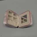 Vlando Christmas Gifts, Travel Jewelry Organizer, Necklace Organizer Earrings Ring Organizer, Travel Wedding Gifts for Women Travel Essentials - Letter S, Pink