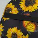 3Pcs Rolling Backpack for Girls, 19 Women Inche Roller Bag with Wheels, Sunflower Wheeled Bookbag Set for Adults(Yellow)