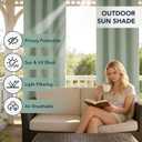 Outdoor Curtains for Patio Waterproof, 6 Drape Panels | Privacy & Weatherproof, Outside Curtains for Porch, Gazebo, Pergola, Cabana, Balcony, Grommet Top, 54 x 108 Inch, Sage Green