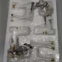 Thyle 4 Pcs Christmas Reindeer Decor Small Resin Standing Sitting Deer Figurine Mini Reindeer Christmas Table Decoration for Home Indoor Xmas Holiday Small Statue Rustic Table Decor(White, Gold)