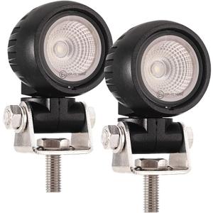 Raycharm Offroad 2" Round LED Fog Light Pods for Motorcycle, 6000K Cool-White Long Range Flood Beam, Rugged Die-Cast Aluminum Housing, Corrosion Resistant Waterproof, 12V/24V DC, 2-Pack