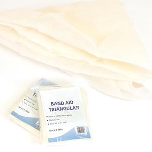 NOVAMEDIC First Aid Triangular Splint Bandage with Safety Pins for Sprain and Fracture Support, Latex-Free Non-Woven Cotton, 40x40x56 cm (Pack of 12)
