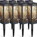 TomCare Solar Lights Outdoor Upgraded Bright Solar Pathway Lights Bigger Size Decorative Solar Waterproof Solar Powered Led Landscape Garden Lighting for Path Yard Walkway, 8 Pack