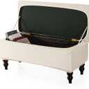 FUANGUI Ottoman Cover Stretch Storage Ottoman Bench Slipcover Jacquard Folding Storage Bench Ottoman Cover Footrest Stool Slipcover Footstool Protector Cover with Elastic Bottom, Medium