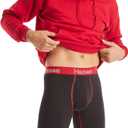 Hanes Men's Underwear Boxer Briefs, Cotton Stretch Moisture-Wicking Underwear, Multi-pack (Medium, Black - 6 Pack)