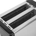 2 Slice Extra Wide Slot Toaster, Stainless Steel Toaster Machine with 6 Toast Settings, Removable Crumb Tray and Compact Design Perfect for Toasting Bread, Bagels, Waffles and Puff Pastry