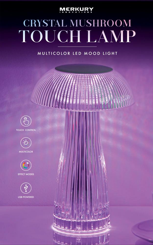 Merkury Crystal Touch Mushroom Lamp