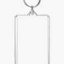 Clear Acrylic Keychain Frame - Double-Sided Photo Insert Keyring, Picture Snap-In Holder, Perfect for 4.2x5.6cm Photos, Ideal DIY Gift for Keepsakes and Souvenirs