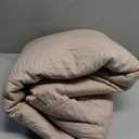 OARAGE King Quilt Bedding Set Lightweight Soft Beige Bedspread Coverlet with Leaf Pattern,Ultrasonic Microfiber Bed Cover Set for All Season 3 Pieces (1 Quilt, 2 Shams) (King/Cal king(96"x 110")