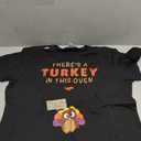 Mom Funny Turkey Thanksgiving Pregnancy Announcement Women T-Shirt, XL