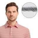 Rouen Polo Shirts for Men Dry Fit Performance Heather Stripe Golf Polo Moisture Wicking Lightweight Breathable Golf Shirts (XXL)