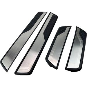 4Pcs Stainless Steel Car Door Sill Protector Trim Scuff Plate Guard Sills Scratch Protection Door Entry Guard Accessories Fit for Honda CRV HRV 2017 2018 2019 2020 2021 2022 2023 2024 2025 Sliver (SILVER)