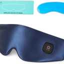 Cordless Heated Eye Mask Weighted,2-in-1 Warm Eye Compress Mask for Dry Eyes,Eyelid Hot Compress,Electric Eye Heating Pad for Relief MGD,Stye,Chalazion,Blepharitis,Steam Mask for Women Or Wife