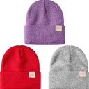 Toddler Beanie Kids Winter Hats Infant Warm Knit Cap Newborn Winter Warm Hat for 0-36 Month Boys Girls 2 Pack