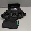 Swanoo Stroller Caddy Organizer With Cup Holder, Non Slip Straps Bag for Phone, Pet Stroller Accessories, Universal Fits Uppababby Vista v2 Wonderfold Wagon, Doona and More (Black)