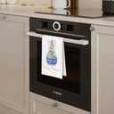 Chinoiserie Christmas Kitchen Towels - Pink Coquette Bow Waffle Decorative Dish Towels, Blue and White Porcelain Chinoiserie Hand Towel, Christmas Kitchen Bathroom Decor, 16x24 Inches (Christmas Tree- 07)