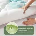 Premium 100% Waterproof Twin Mattress Topper, Breathable Mattress Pad, Rayon from Bambo Bed Protector, Deep Pocket Sheet Cover 8"-21"