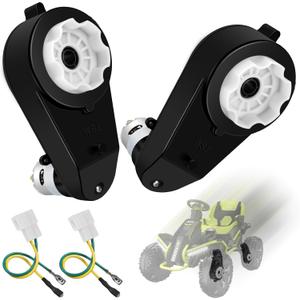 2 Pcs 24V Powered Wheels Motor Upgrade Gearbox for Ride On Toys 24v RS555 40000RPM High Speed Drive Engine Motor Upgrade Gearbox Replacement Parts