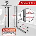 JY PERFORMANCE Boat Trailer Guide-ons, 40"/48" Adjustable, Rustproof Electro-Galvanized Steel Trailer Guide ons, Trailer Guides with White PVC Pipes, for Ski Boat, Fishing Boat, Sailboat Trailer 2PCS