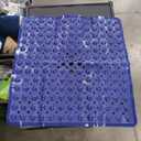 Square Shower Mat – 21 x 21 Inch Non-Slip Bathroom Shower Stall Mat with Suction Cups and Drain Holes – Anti-Slip Bathtub Shower Mats for Inside Shower (21x21 Aqua Blue)