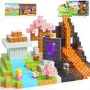 Magnetic Blocks - Build Mine Magnet World Magic Portal Set, Magnetic Tiles Building Blocks Toddler Toy STEM Sensory Outdoor Toys for 3+ Year Old Boys & Girls, Creative Kids Games Kids Toys 84PCS