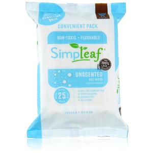 Simpleaf Flushable Wet Wipes Unscented | Plastic Free, Paraben & Alcohol Free | Hypoallergenic & Safe for Sensitive Skin | Soothing Aloe Formula | Adult Toilet Wipes (12 x 50 Counts Pack) 600 Counts