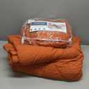 CozyLux King Size Comforter Set Burnt Orange - 7 Pieces Bed in a Bag King, Luxury Soft Bed Set for All Seasons, Bedding Set with Down Alternative Comforter, Sheets, Pillowcases & Shams, Terracotta