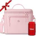 GLORIEROO Insulated Lunch Box Bag Women Girls - Waterproof Leakproof Lightweight Reusable Cooler for School Work Picnic - Back to School (Standard 11L, Pink)