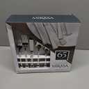 Mikasa Harmony 65-Piece 18/10 Stainless Steel Flatware Set, Service for 12, Polished Silverware with Serving Utensils, Dishwasher Safe