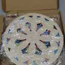 CREATCABIN 4Pcs Mandala Wood Wall Art Flower Wooden Wall Decor 10Inch Round Moroccan Talavera Sacred Geometric Spiritual Laser Cut Hollow Hanging Sign Decor for Spa Yoga Meditation Zen Room Decoration