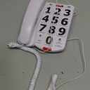 Large Number Phones for Seniors, Big Button Land Line for Seniors, 110dB+ Ringer Volume & 80dB+ Earpiece Volume, High Volume Phone, Hearing & Visually Impaired Telephone Landline Phones for Elderly