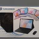 TUNKARMOR for iPad 9th / 8th / 7th Generation 10.2 inch & iPad Air 3rd Gen & iPad Pro 10.5 inch Case with Keyboard 7 Color Backlit - Built in Pencil Holder with Mouse (Black)