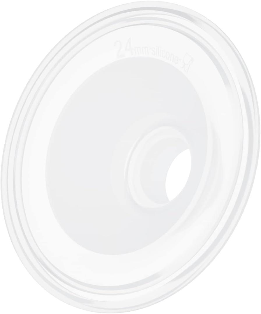 Momcozy Original S9 Pro/S12 Pro Replacement Accessories, Only Compatible with Momcozy S9 Pro/S12 Pro Breast Pump NOT for S9/S12(24mm Single-Sealed Flange,1 Pack) (Transparent)