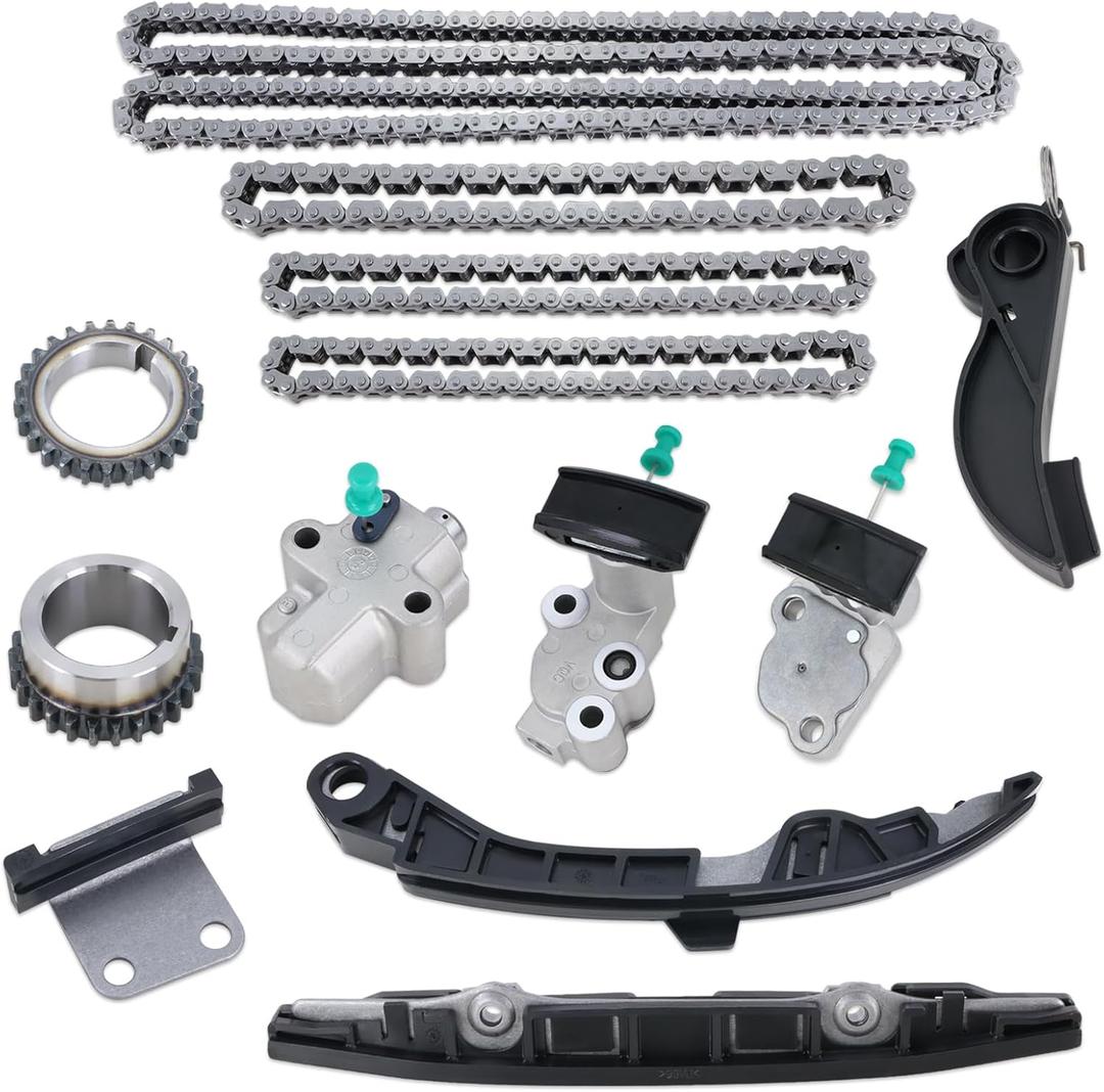 Timing Chain Kit Compatible With 2017-2024 Nissan Pathfinder 2017-2024 Infiniti QX60 V6 3.5L for VQ35DD Engine Replace# 130706KA1C 130286KA0A 130286KA1B 150436KA0A