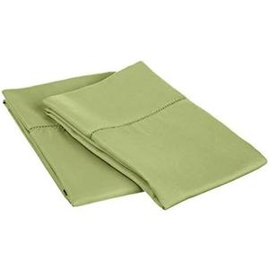 Size 39*35.5 Pillowcases Set of 2, Ultra Soft 1500-TC Heavy Egyptian Cotton Easy Care Pillowcase, Sage Green Color, Solid Style