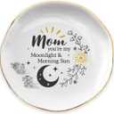Tiny Detalles Jewelry Dish Mother’s Day Gifts – Birthday Gifts for Mom Grandma, Ceramic Trinket Dish for Decor, Thank You Mother in Law Gift, Elegant Tray for Rings Earrings Keys