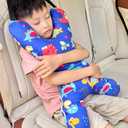 X-Shaped Car Travel Pillow for Cars Seat Kids Adults Head and Body Support Pillow Cartoon Neck Pillows Soft Long-Distance Travel Car Sleeping Seat Belt Pillows Breathable Cars Aircraft Travel Cushion, One Size