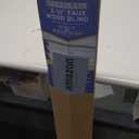 LOTUS & WINDOWARE 2.5-inch Cordless Faux Wood Blind, Plantation Style, 47" Wide x 48" Long, Smooth, Bright White  for Living Room, Bedroom, Interior Door Windows