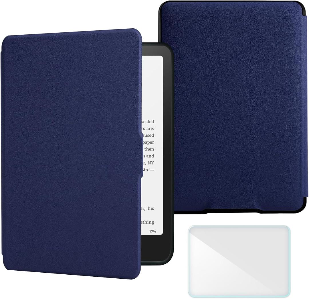Smart Case Compatible with Kindle Paperwhite 5th/6th/7th Generation e-Reader (2012-2018 Released - Model No:EY21 & DP75SDI), Includes a Screen Protector - Premium PU Leather Cover with Auto Sleep/Wake