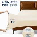 REST Evercool+ Cooling Sheet Set, Cali King Size, Snow Ivory, Breathable Bed Sheets for Hot Sleeper and Night Sweats, with Pillowcases, with Ionic+ Self-Cleaning Silver Yarn for Sensitive Skin, 4PCS