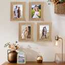 Gurfuy 5x7 Picture Frame Display Pictures 5x7 Without Mat - Wooden Photo Frame for Wall or Tabletop Display, Vertical for Table Top Display and Wall Mounting Hanging Nature