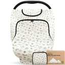 KeaBabies Winter Car Seat Cover Baby, Newborn - Universal Fit Infant Carseat Covers Baby Girl, Boy, Breathable, Lightweight Blanket, Easy to Use Stroller Canopy, Rain, Wind, Sun Shade (Laurel)