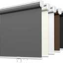 LazBlinds No Tools No Drill Cordless Roller Shades, 100% Blackout Roller Blinds for Windows, Thermal Insulated UV Protection Waterproof Roll Up Window Blinds and Shades, 25'' W x 72'' H, Grey