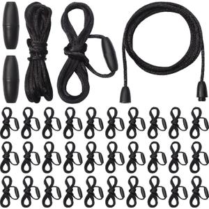 30 Sets Replacement Necklace Cords with Breakaway Clasps DIY Nylon Lanyard Necklace Cord and Plastic Clasp Buckle Breakaway Safety for Pendant(Black) 30 Sets Replacement Necklace Cords with Breakaway Clasps DIY Nylon Lanyard Necklace Cord and Plastic Clasp Buckle Breakaway Safety for Pendant(Black)