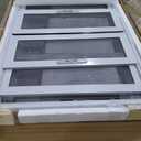 45"W x 30"H Concession Window, Aluminum Alloy Food Truck Service Window with 4 Horizontal Sliding Screen Windows & Awning Door & Drag Hook, Serving for Food Trucks Concession Trailers