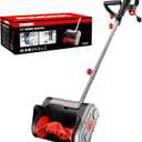 EWORK Corded Snow Shovel 11-Inch 1200W 10A Powerful Electric Snow Shovels, 6-Inch Clearing Depth, 23-Foot Max Throw Distance, Power Snow Blower for Driveway, Steps, Sidewalk, Porch