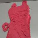 EXARUS Girls Dance Dress with Built in Bra Teen Ruched Bodycon Mesh Front Wrap Hem Tween Easter Party Tight Mini Dresses (10 Years, Rose)